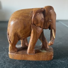Holz Elefant massiv Vintage