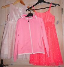 H&M 2 FESTLICHE MÄDCHEN KLEIDER MIT TÜLLROCK  + JACKE MIT KAPUZE  GR 128