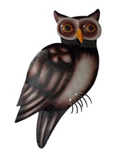 Wanddeko Eule Uhu Vogel Metall