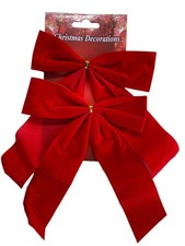 2x Geschenkschleifen Rot Samt