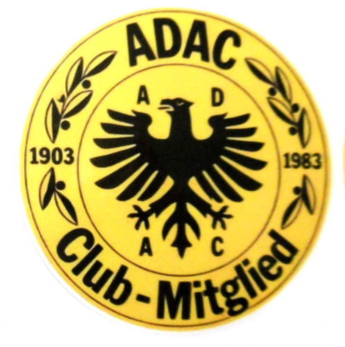 Werbe aufkleber adac - adac, club