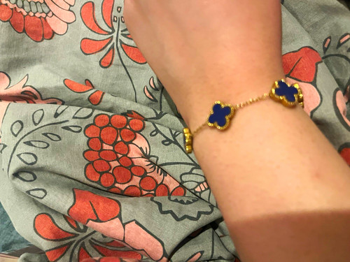 Goldfarbenes kleeblatt armband - goldfarbenes, kleeblatt-armband