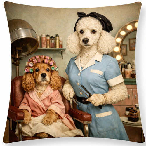 Hundekissen friseur 45x45 inkl - hundekissen,