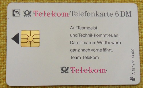 Telefonkarte von 12 - von, 12.91