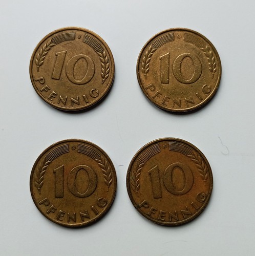 Brd münzen pfennig - 10, satz