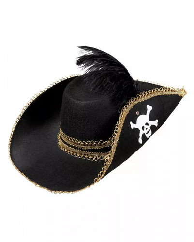 Piratenhut mit totenkopf und - piratenhut,