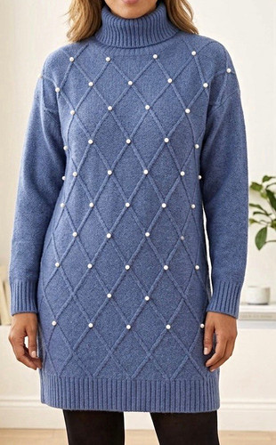 Shein damen strickkleid blau - shein,