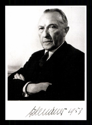 Konrad adenauer autogrammkarte - adenauer,