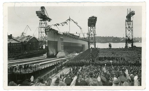 Wilhelmshaven stapellauf - ak,