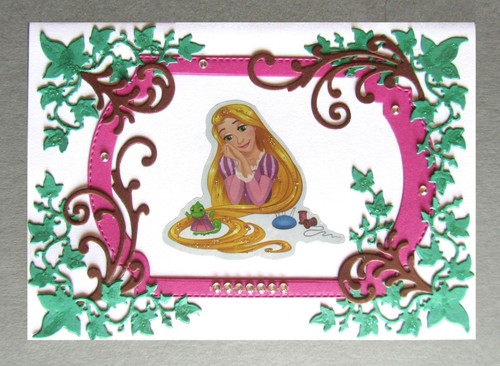 Karte rapunzel einschulung - 3d,