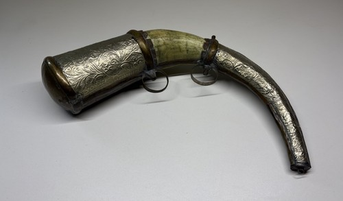 Antikes pulverhorn jagd - antikes,