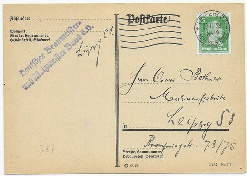 Postkarte drucksache - postkarte,