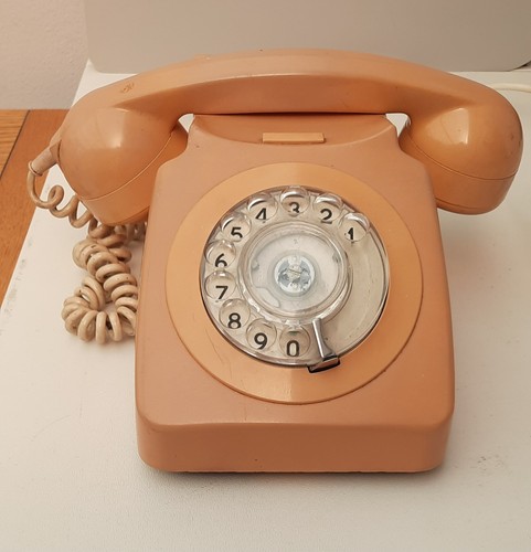 Orange retro telefon - orange,