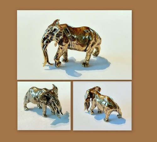 Messing figur elefant - messing,
