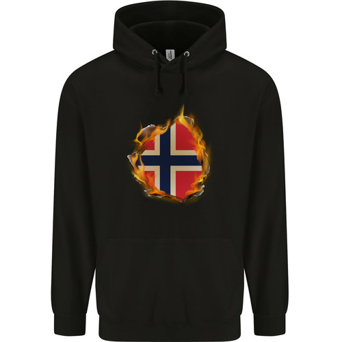 The norwegian flag fire effect - flag,