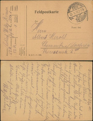 Feldpostkarten wk - feldpostkarten, 1.