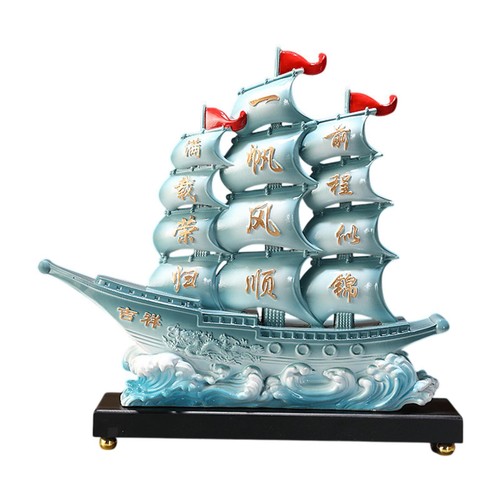 Chinesische segelboot statue - chinesische, segelboot-statue