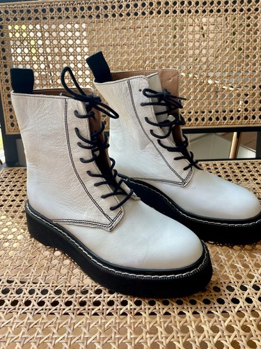 Zara boots aus leder - aus, –