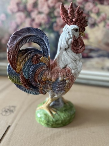 Ceramic rooster figurine - ceramic,