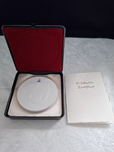 Meissen porzellan medaille - meissen, porzellan,