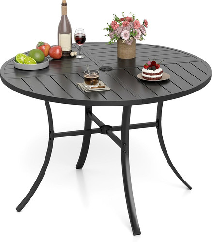 Costway gartentisch metall - gartentisch,