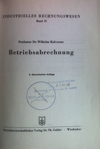 Betriebsabrechnung
