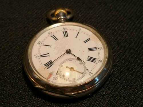 Taschenuhr 800er silber ancre - taschenuhr,