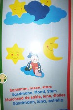 Mobile  Thema Sandmann,  Holz, Sonne Mond u. Sterne , 39 cm lang 