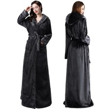 Womens Long Fleece Robe Floor
