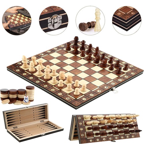 Holz schachspiel faltbares - holz,