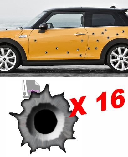 Kugelschläge löcher - 16,