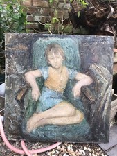 Porträt eines Kindes im Stuhl - Mitte des 20. Jahrhunderts - Öl an Bord - russische Schule - 60x60cm