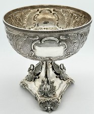 Dekorative Schale Centerpiece 925er Sterling Silber Lale Istanbul 1816gr.
