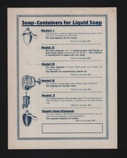 SEIFEN-SPENDER, Prospekt 1930, Seifen-Spender für Flüssigseife