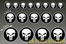 17x Totenkopf Aufkleber rock