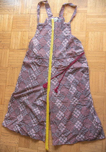 Grau rot gemusterte latzhose - grau-rot,