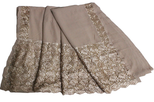 Brauner sari indischer stoff - brauner,