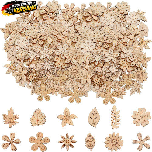 100 stück holzblumen - 100,
