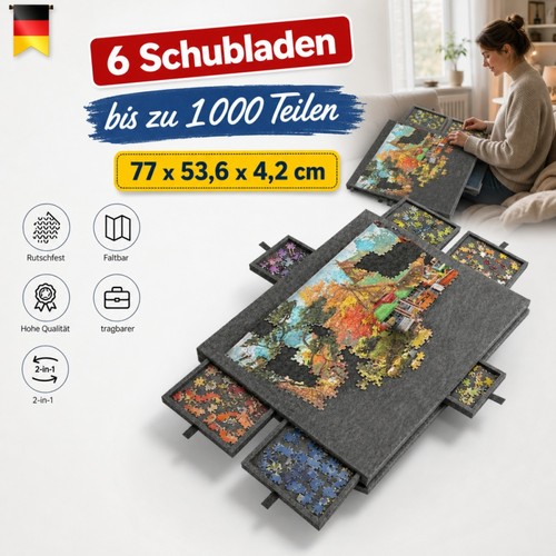 Puzzlebrett klappbar mit - puzzlebrett,