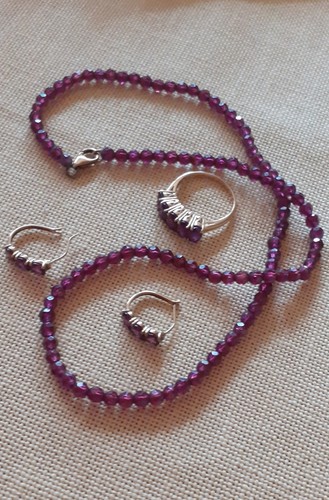 Granatschmuck set 333 - granatschmuck,