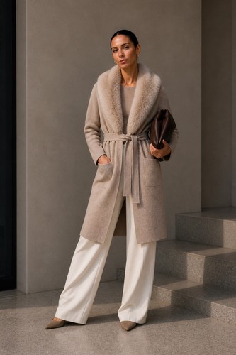 Mittellange strickjacke mit - mittellange,