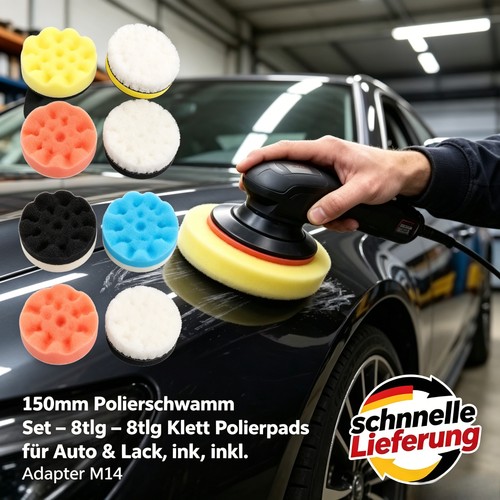 150mm polierschwamm set - polierschwamm,