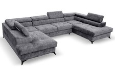 Ecksofa Palermo U-Form mit Schlaffunktion Bettkasten 345 cm Sofa XXL Big Sofas