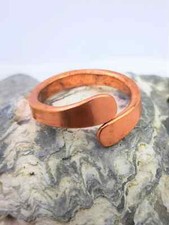 Massiver verstellbarer Ring aus reinem Kupfer, handgefertigt, kostenlose UK-Lieferung, Unisex-Ring, Geschenk