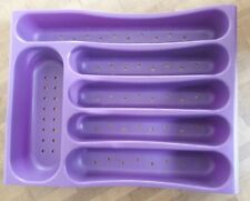 Besteckkasten Besteck Schubladeneinsatz  Besteckeinsatz Lila 6 Fächer Küche 
