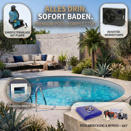 Pool komplettset rund - pool,