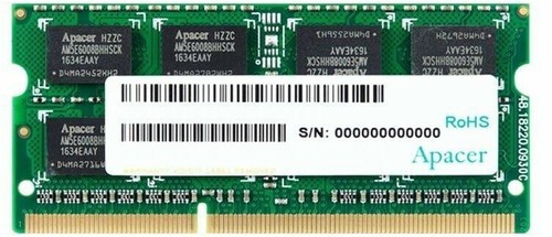 Apacer 8gb pc3 12800 cl11 - apacer, pc3-12800