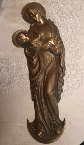 Madonna mit jezus bronze - madonna,