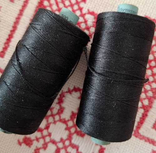 Schwarze knopflochseide - 2,