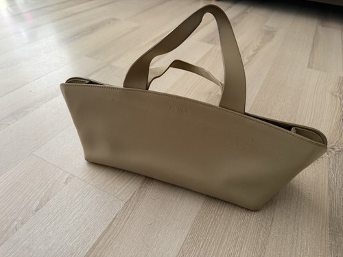 Furla handtasche beige leder - furla,